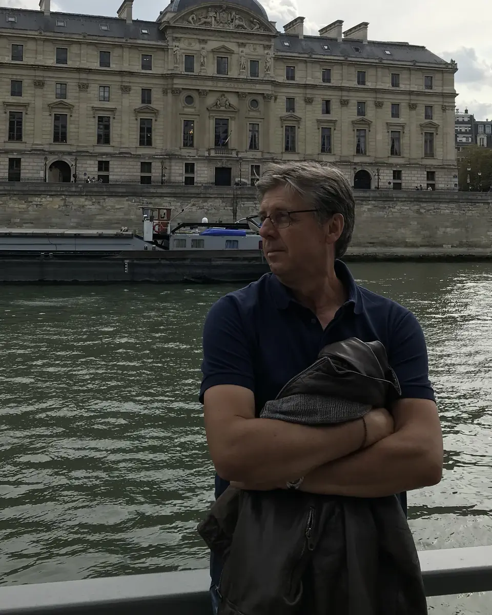 Ljubisa Jovicic, portrait by the water